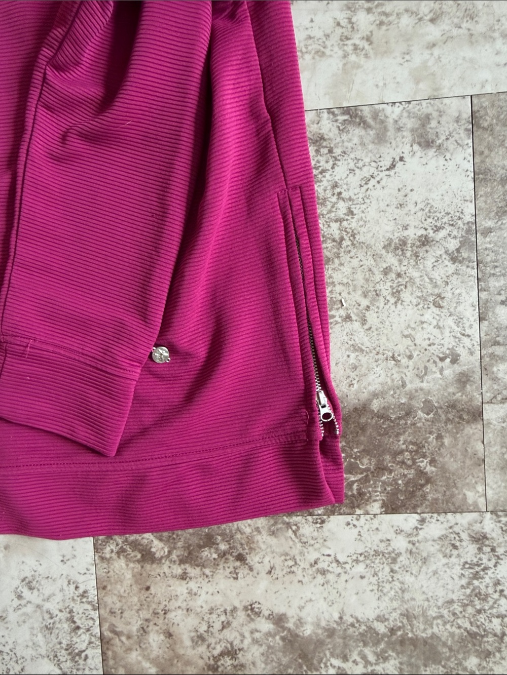 Danskin Vibrant Fuchsia Ribbed Pullover - Picture 3 of 3